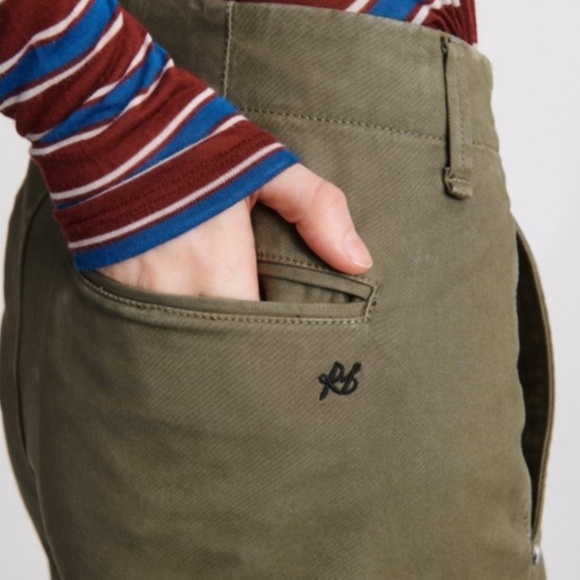 NWT $225 Rag + Bone Buckley Chino with Raw Hem in Olive - size 25! - Picture 5 of 13